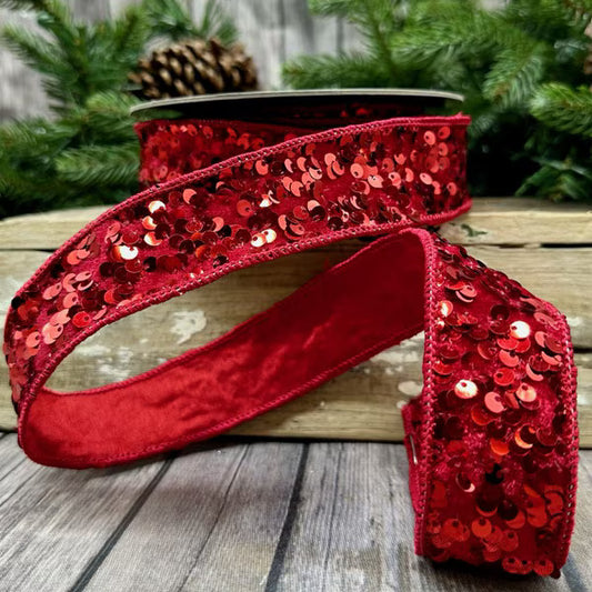 Kaleidoscopic Sequins, Red