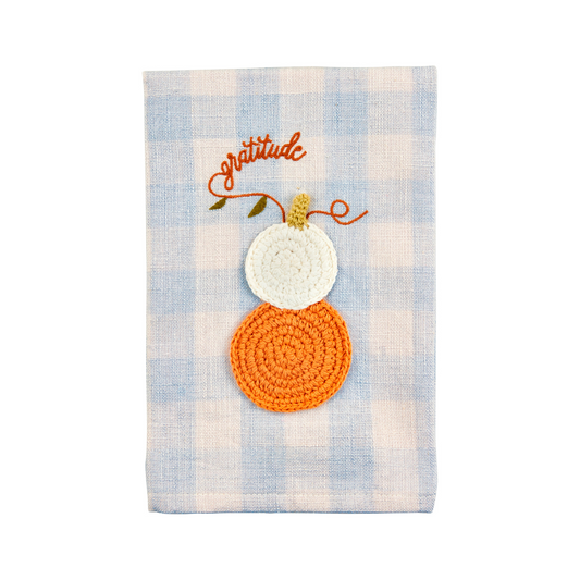 Gratitude Crochet Pumpkin Towel