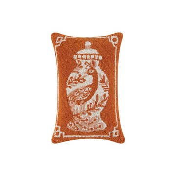 Orange Chinoisserie Hook Pillow