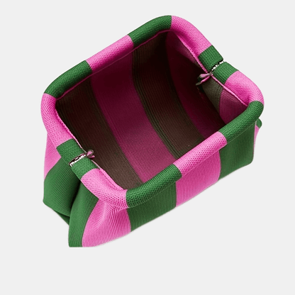 Stripe Design Clutch Bag