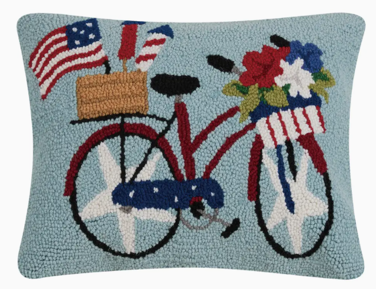 Patriotic Bicycle Hook Pillow