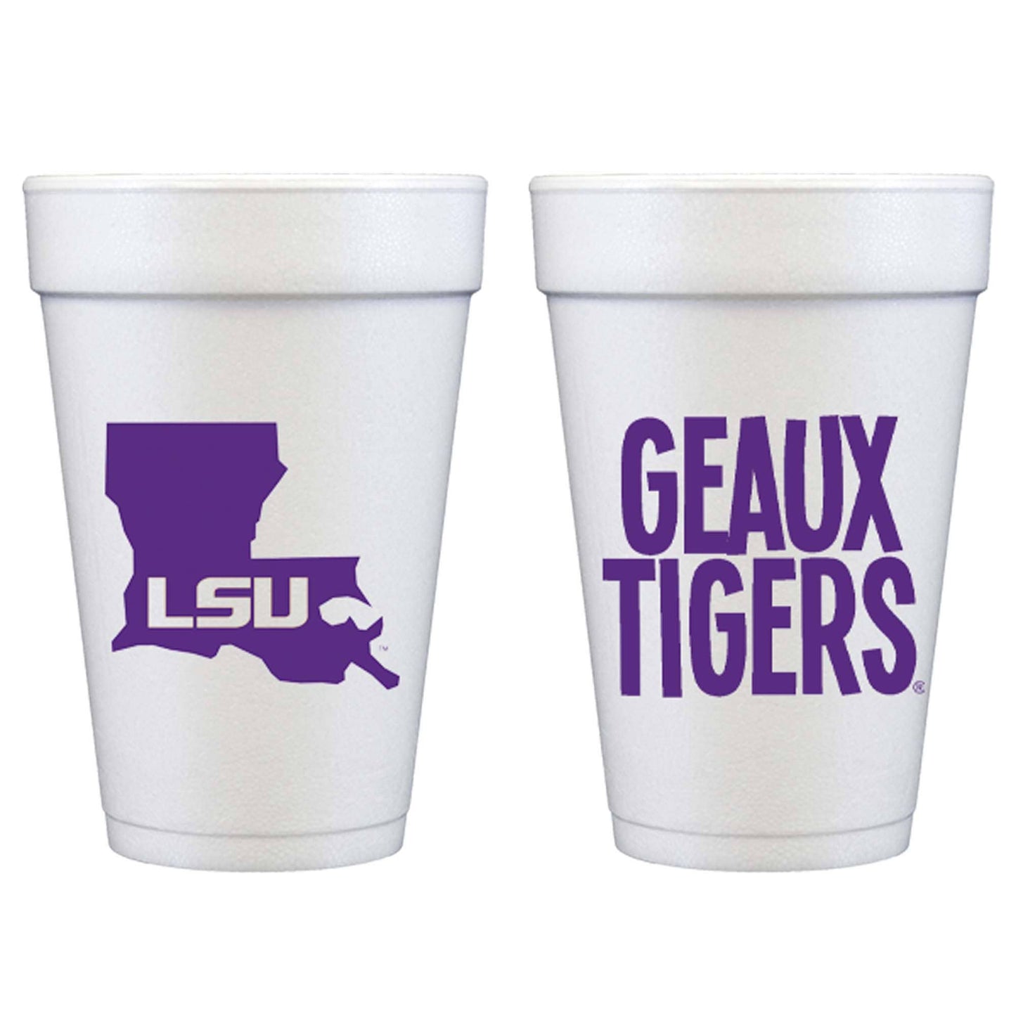 LSU Geaux Tigers Cups 10ct