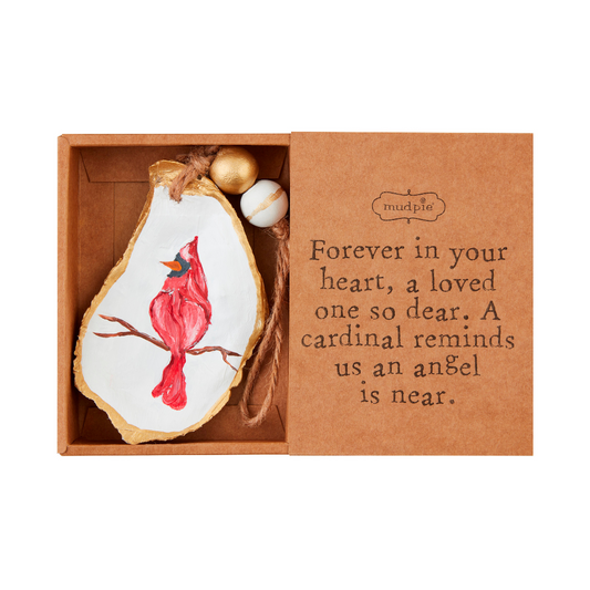 Cardinal Oyster Ornament