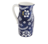 Indigo floral pitcher