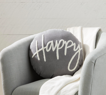 Happy Round Pillow