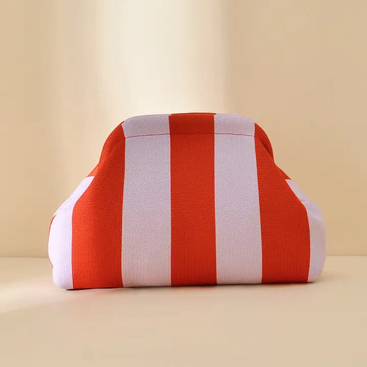Urban Chic Striped Bag - Red