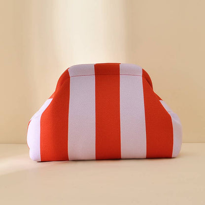 Stripe Design Clutch Bag