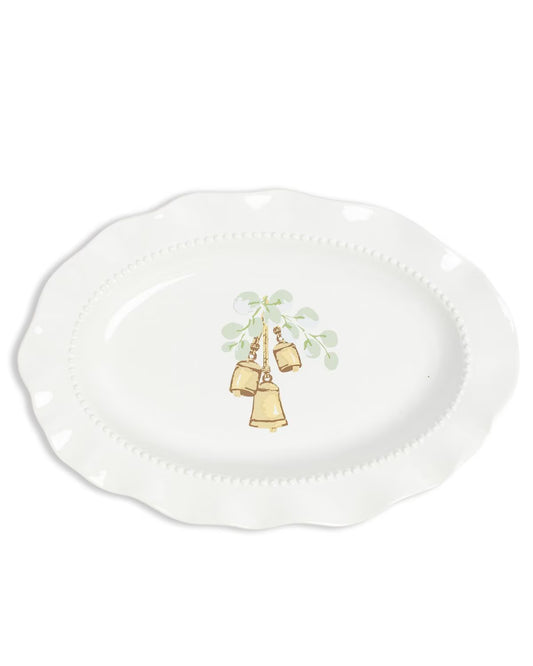 Christmas Bells Oval Platter