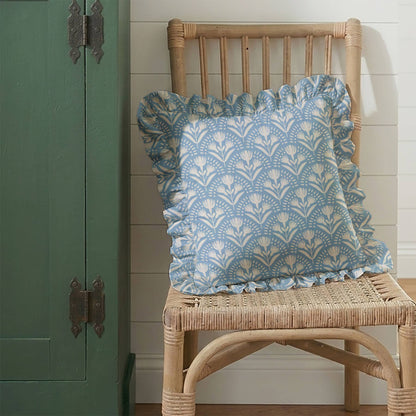 Serena Floral Ruffled Pillow