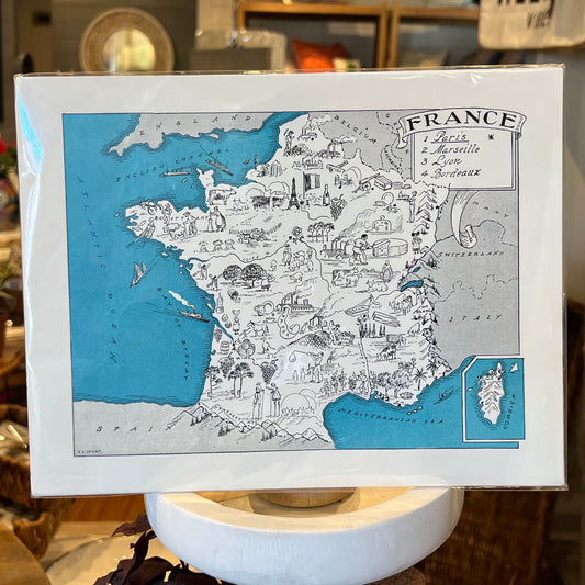 France Map Print