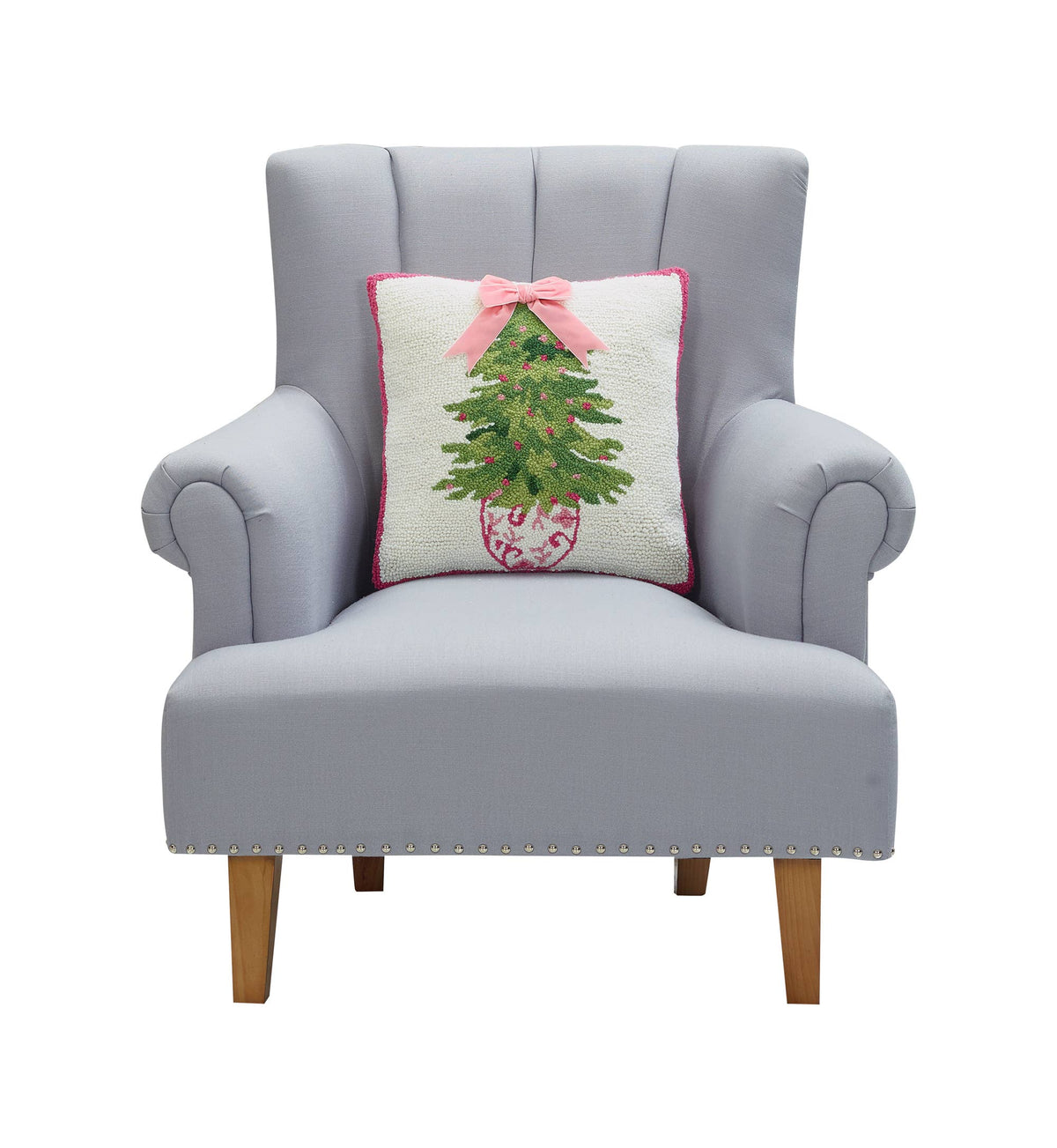 Chinoiserie Ribbon Tree Hook Pillow