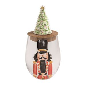 Red Nutcracker Wine Glass & Stopper set (Copy) (Copy)