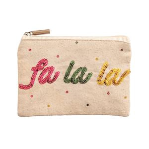Fa La La Sequin Zip Pouch