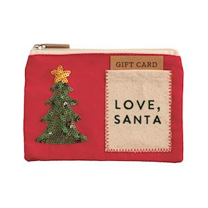 Love Santa Sequin Zip Pouch