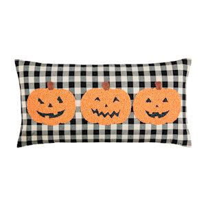 Jack-o-Lantern Beaded Pillow