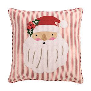 Santa Whimsey Embroidered Pillow