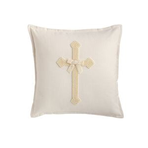 Cross Peral Embroidered Pillow