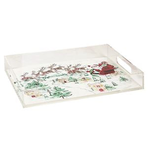 Santa Scene Acrylic Tray