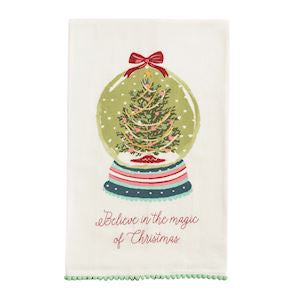 Snow Globe Pom Trim Towel