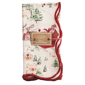 Santa Scene Napkin Set