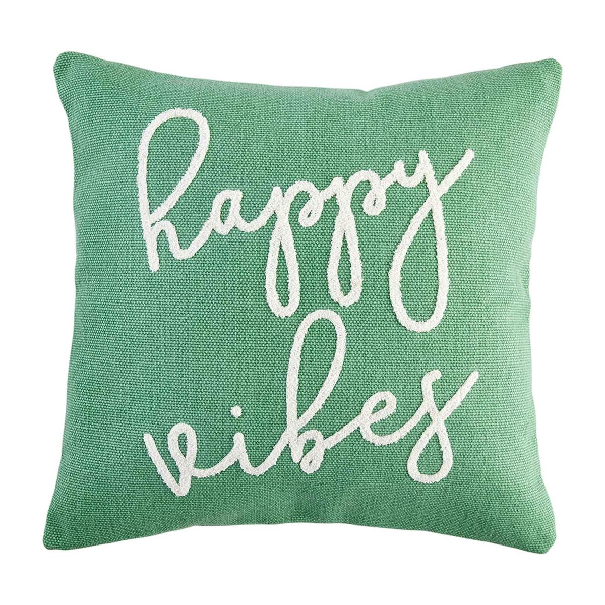 Happy Vibes Dhurrie Pillow