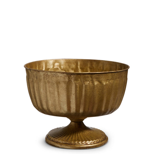 12'' Antique Gold Pedestal Bowl