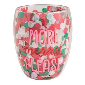 Merry Tipsy Confetti Wine Glass Set