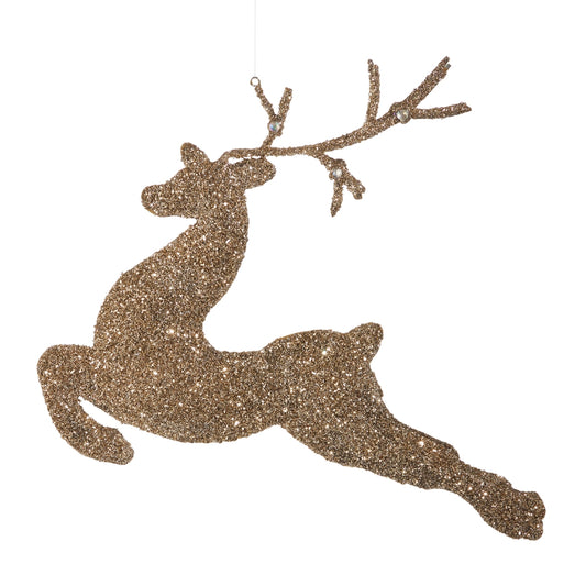 Glitter Deer Ornament