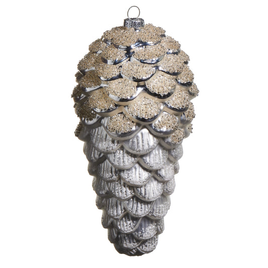 Iced Pinecone Ornament