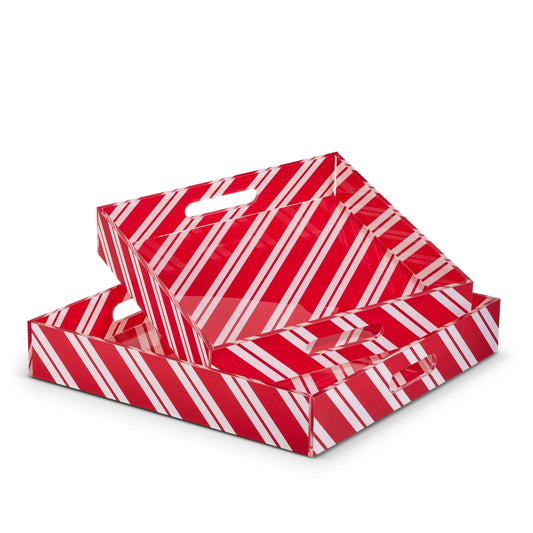 Peppermint Stripe Tray - Small