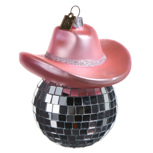 Cowboy Disco Ball Ornament