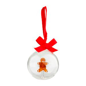 Gingerbread Man Handblown Glass Ornament