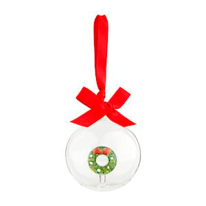 Wreath Handblown Glass Ornament