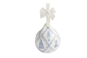 Lattice Pattern  Nutcracker Papier-Mache Ornament