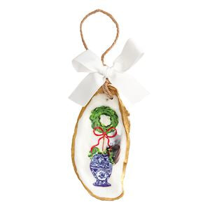 Wreath Topiary Oyster Ornament
