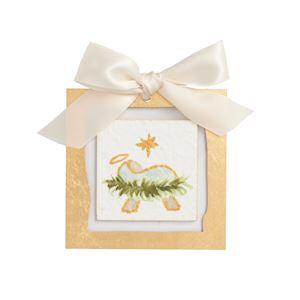 Baby Jesus Gold Painted Acrylic Ornament