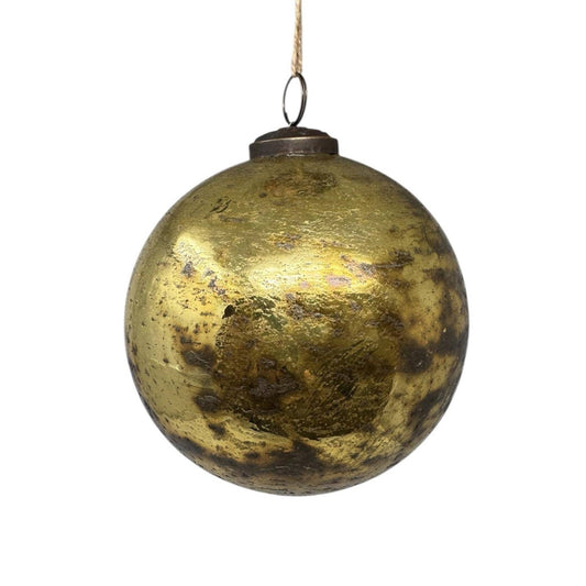5" Gold Foil Glass Ornament