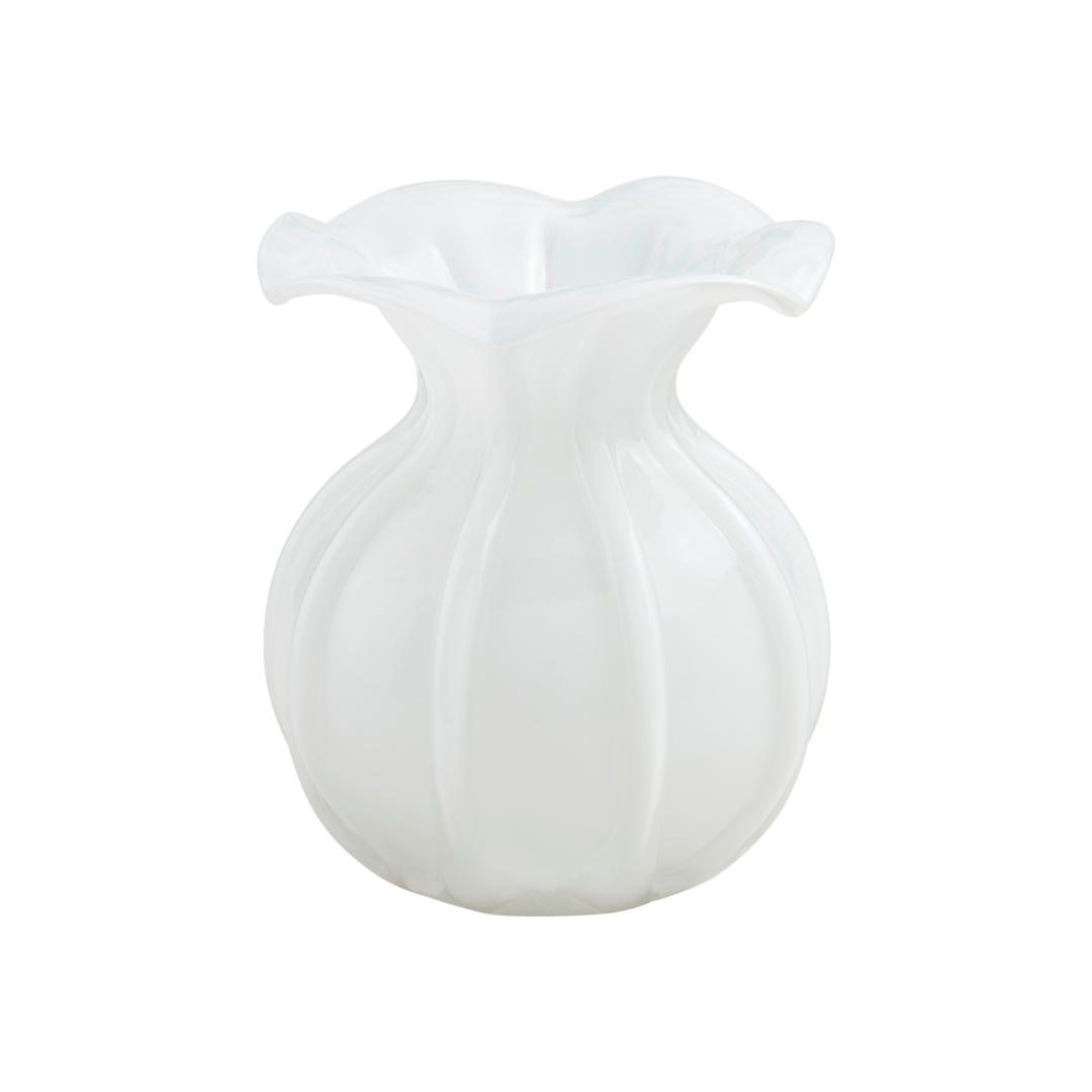 Small Ruffled Glass Vase