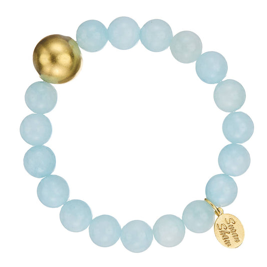Light Blue Jade Stretch Bracelet