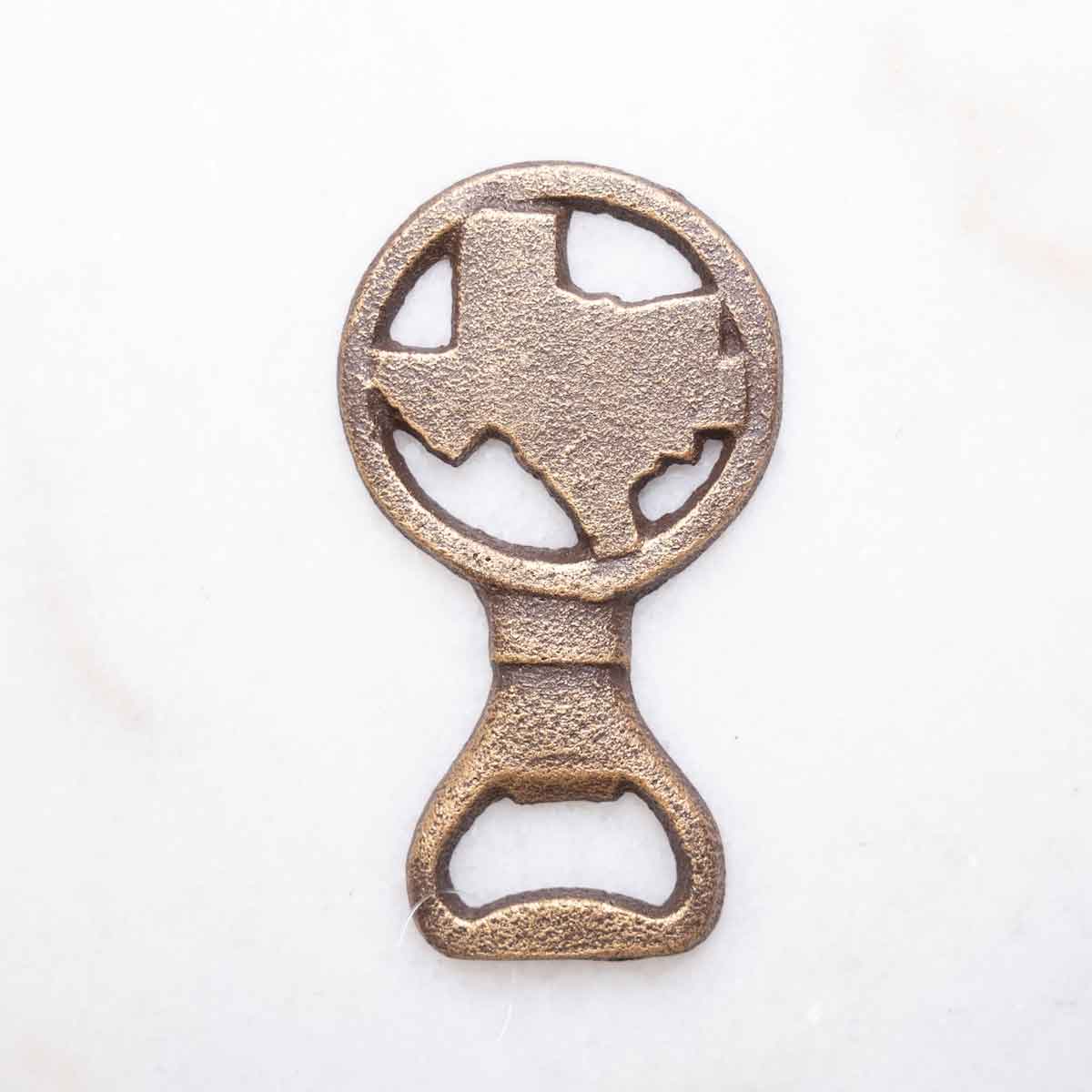 Texas Bottle Opener - Antique Gold (2.5x4.5)