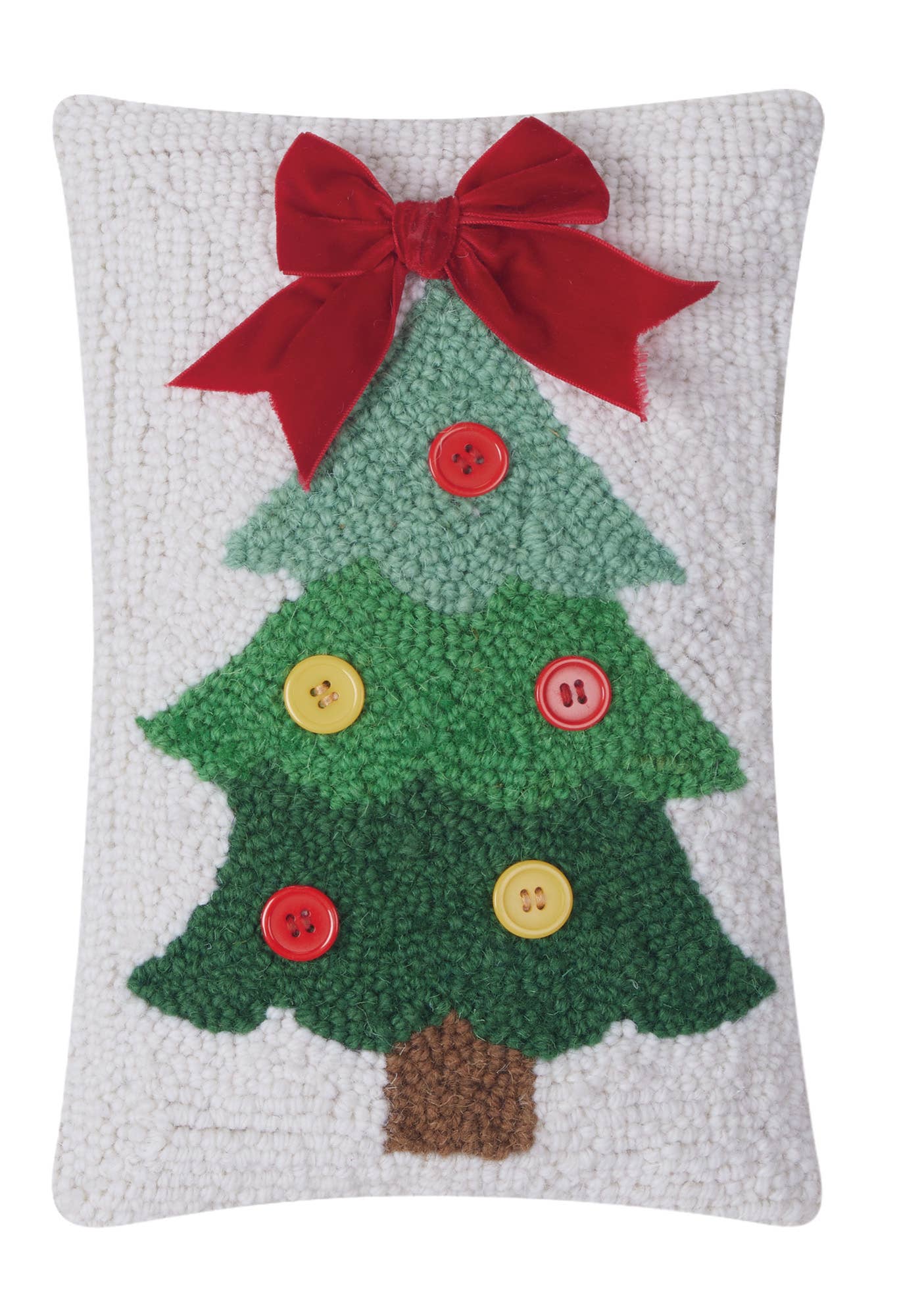 Christmas Tree Ribbon Hook Pillow