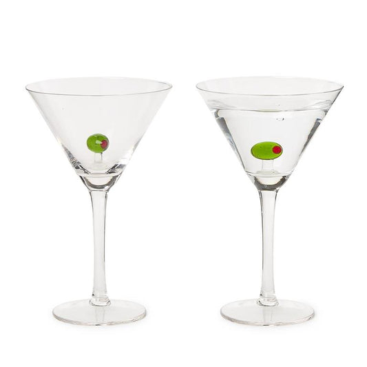 Martini Glass w/Olive