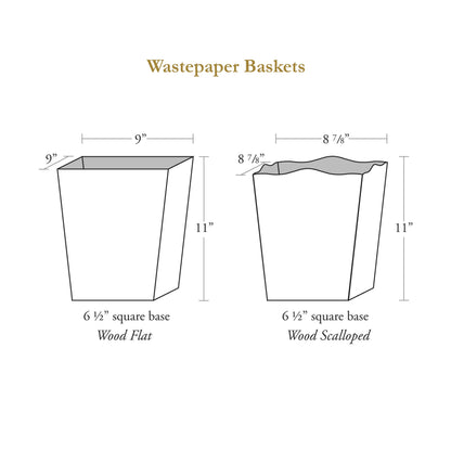 Laura Park Navy Palm Handmade Wastepaper Basket