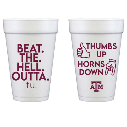 Texas A&M - Thumbs  Up Horns Down 10 ct