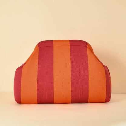 Stripe Design Clutch Bag