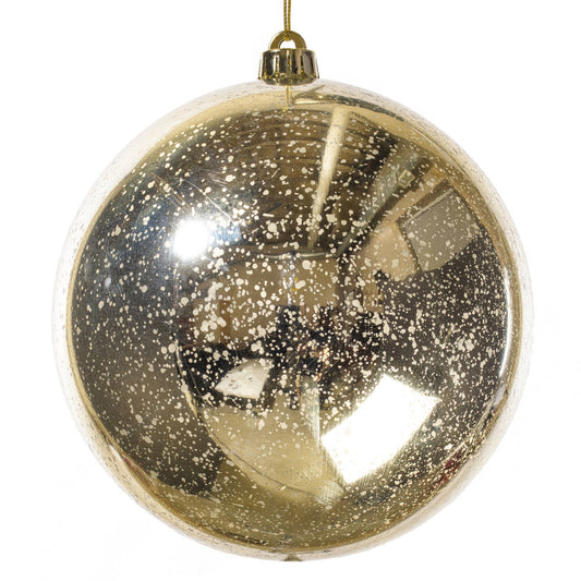 8" Champagne Shiny Mercury Ball Ornament