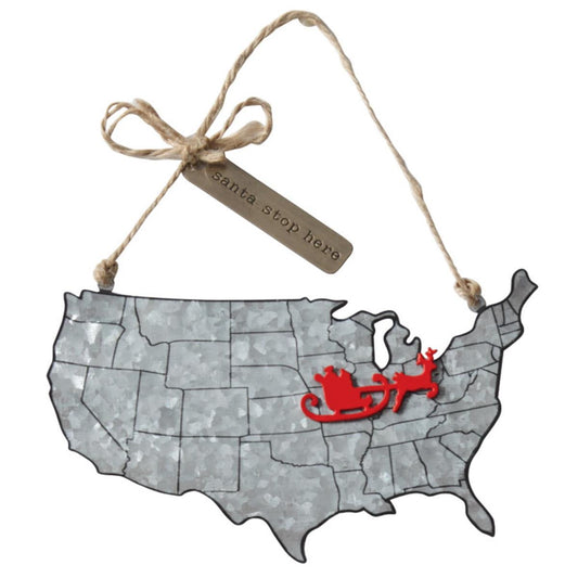 Santa Stop State Ornament