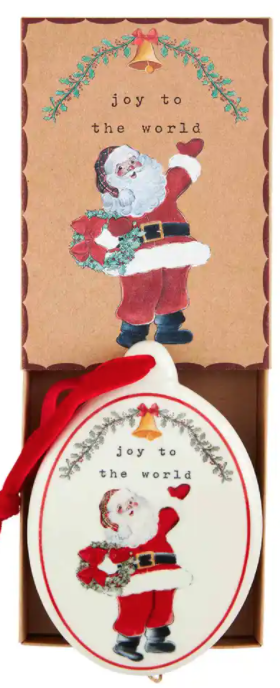 Joy Vintage Christmas Ornament