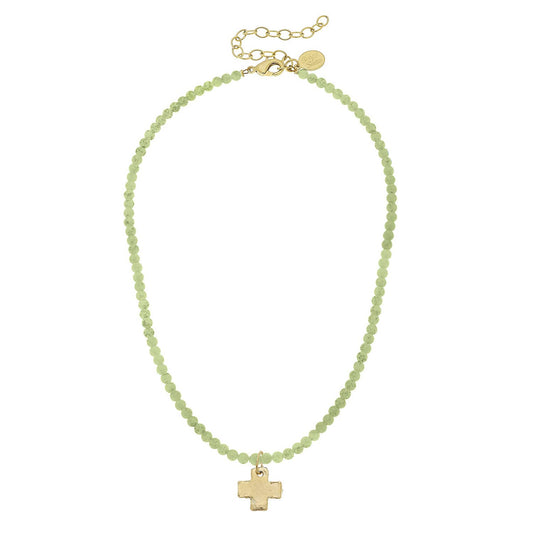 Light Green Alys Cross Necklace