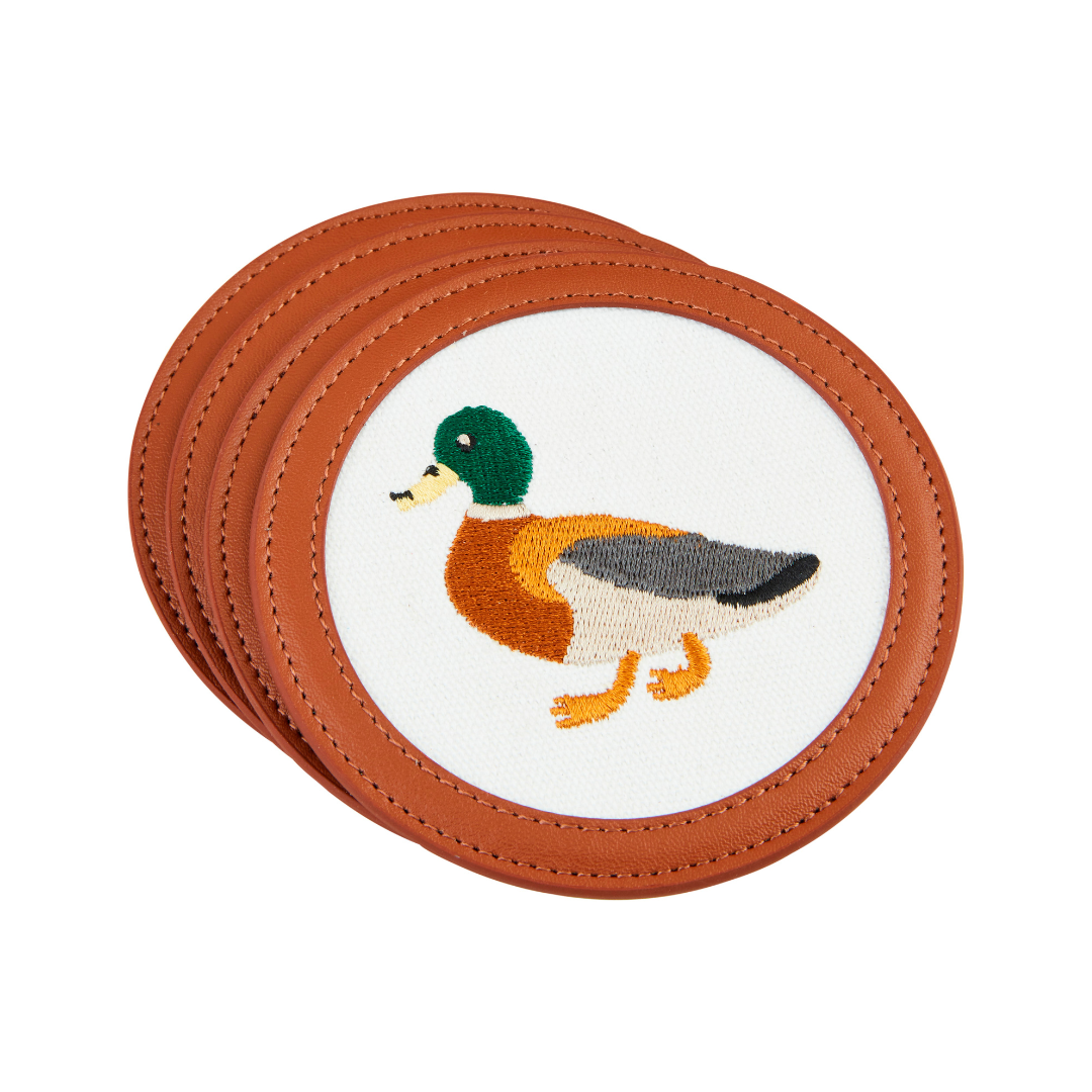 Mallard Embroidered Icon Coaster